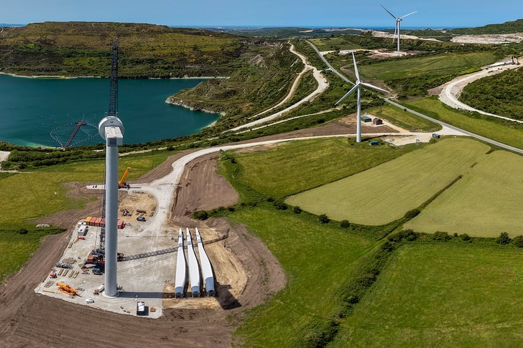 Wind turbines at the Blackpool Pit near Trewoon. (Picture: Paul Williams)