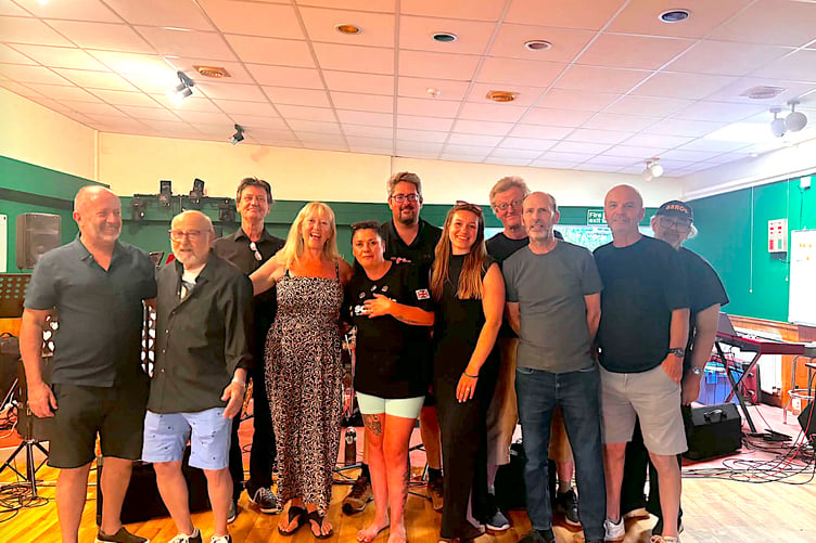 Jessica Pascoe with some of those who supported the big fundraising day.