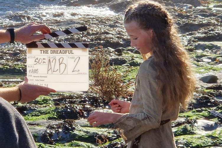 Tigerlilly on the set of The Dreadful