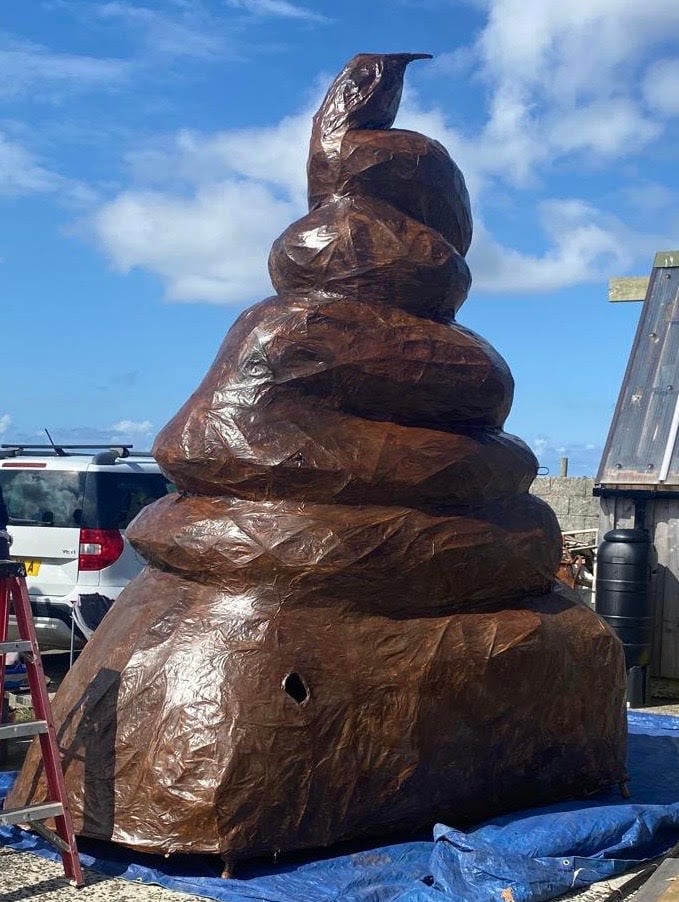 The "poo" sculpture will be dragged along Penzance promenade
