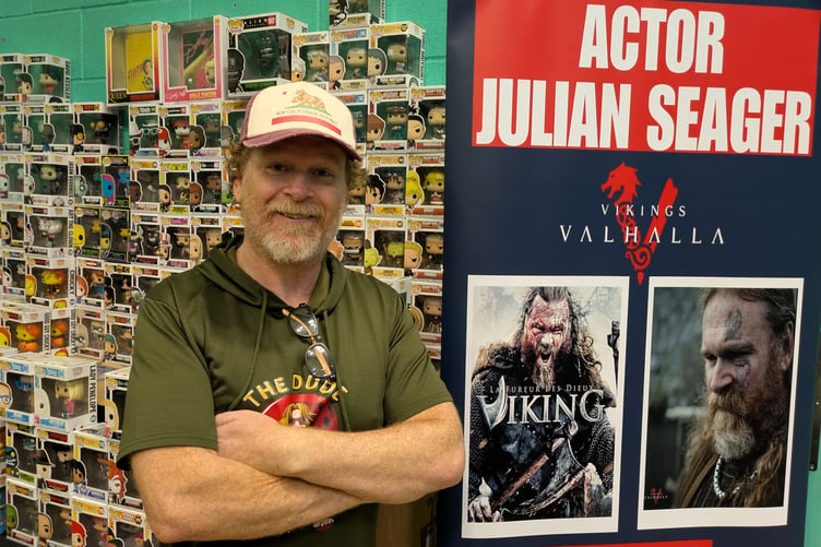 Actor Julian Seager, who appears in Vikings Valhalla was the star guest at the Comic Con (Picture: Warren Wilkins)