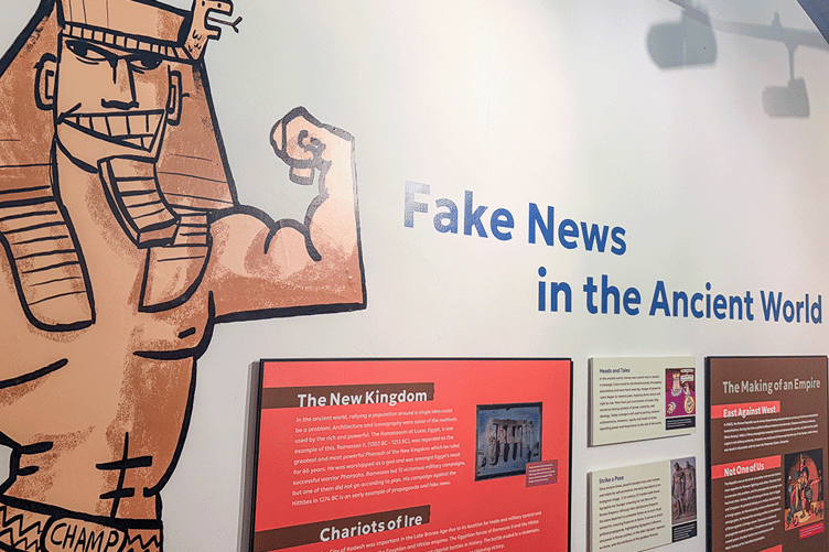 Fake news exhibition opens at Porthcurno.