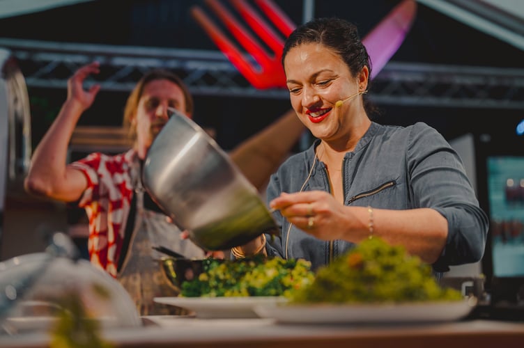 Kate Attlee of Sabzi at Truro Food Festival. (Picture: Stewart Girvan)