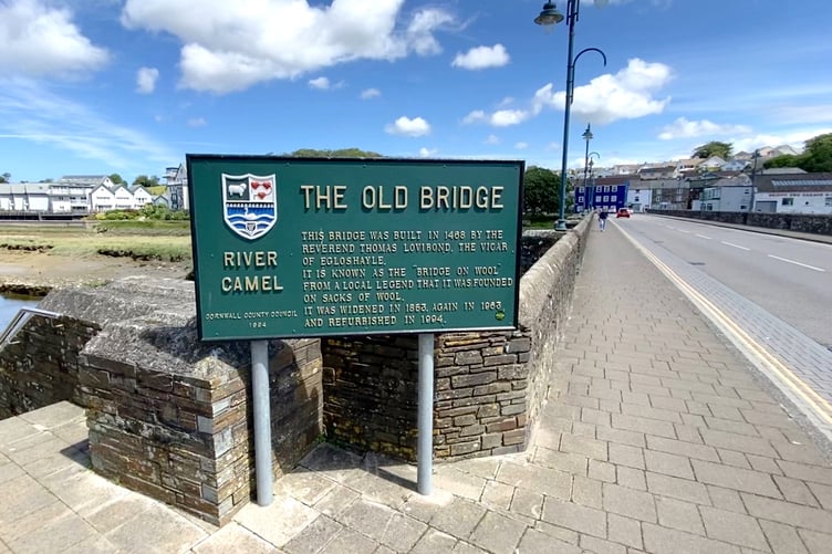 The Old Bridge crosses the tidal River Camel at Wadebridge. (Picture: Andrew Townsend)