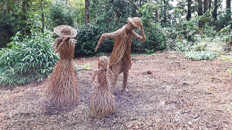 Katherine Miles' willow family in situ at Trengwainton