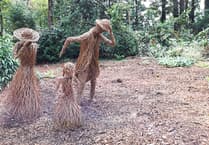 Willow sculptures mark Storm Goretti's impact on garden