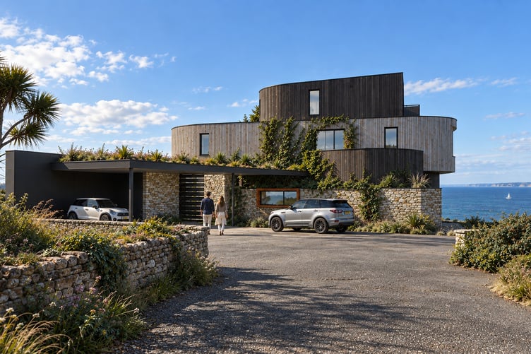 South elevation of the new house