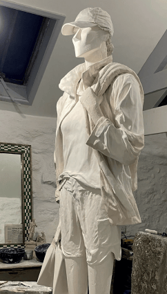 The sculpture prior to casting