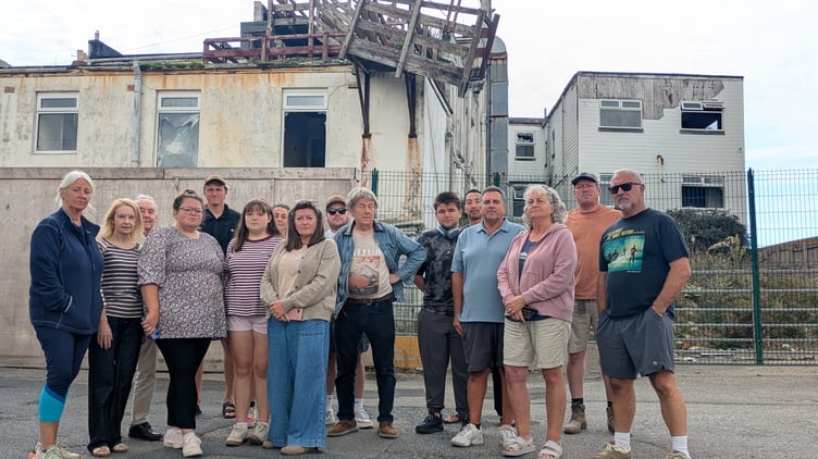 Residents gathered outside the Hotel Bristol on Saturday to discuss future plans for the campaign (Picture: Warren Wilkins)
