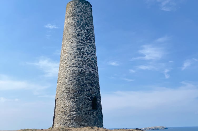 The circular stone daymark for shipping at Stepper Point near Padstow in Cornwall. (Picture: Andrew Townsend)