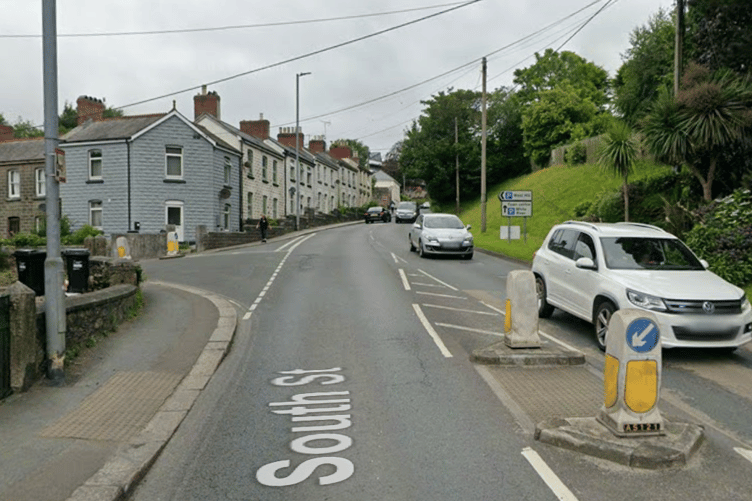 South Street, at the junction with Moorland Road