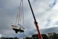 "Winter lift" sees boats craned into Truro yard