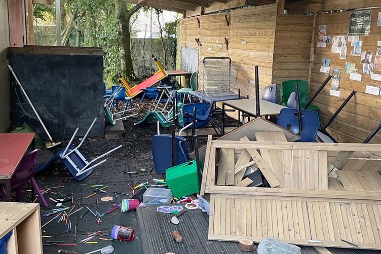 Vandals have struck at Bugle School and Nursery in the Clay Country.