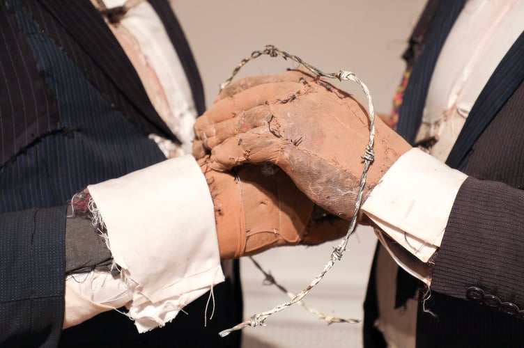 Pin It On Them by Tim Shaw - Barbed wire
