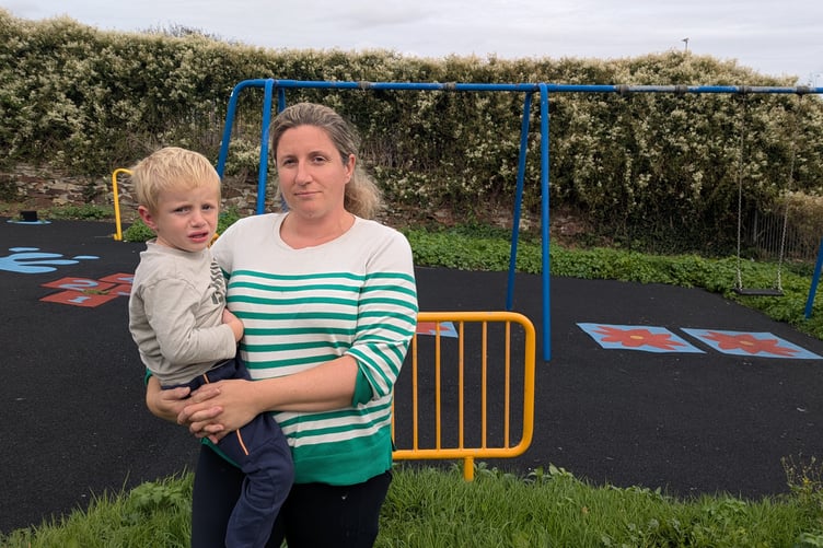 Lisa Camps is among parents calling on the council to invest some money in the Reeds Way play park (Picture: Warren Wilkins)