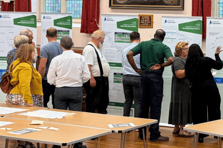 Detailed proposals were on show for local residents to view in Liskeard Public Hall in relation to the proposals to improve safety between Liskeard and Trerulefoot