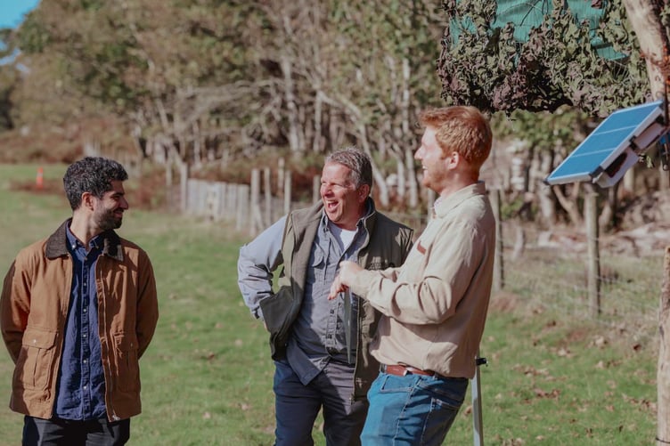Robotriks engineer Miguel Zamora, Richard Pyshorn, of Secure Forests, and Robotics director Jake Shaw-Sutton.