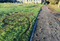 Town council 'deeply disappointed' after vandals leave behind tyre tracks at park