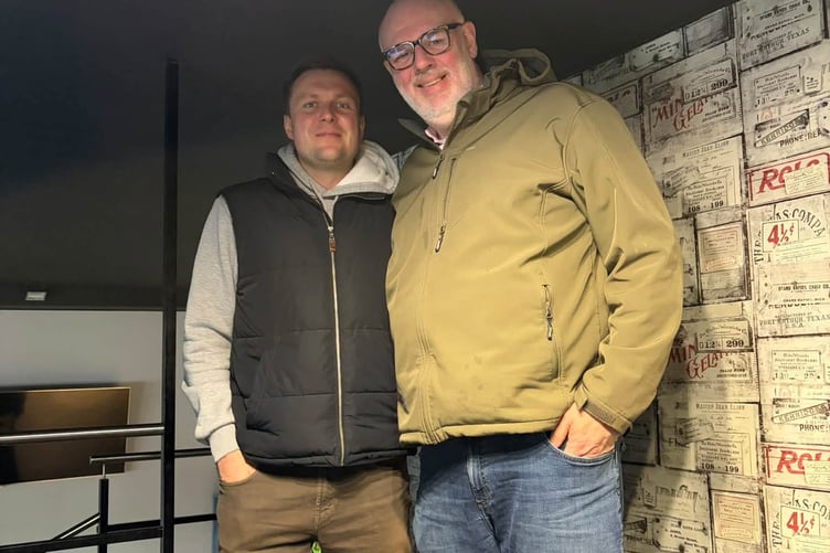 Councillor Simon Cassidy alongside Mayor of Kopychyntsi, Bogdan Kelichavyi