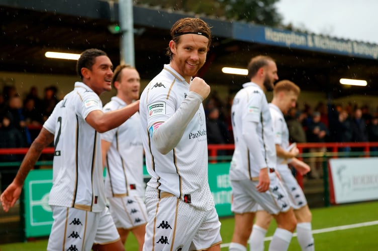 Tyler Harvey netted his seventh and eighth league goals of the season to inspire a brilliant comeback in the capital.