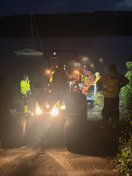 The charity’s D Class inshore lifeboat was also launched from Trevean Way at Pentire (Picture: Sam Chapman/Newquay RNLI)