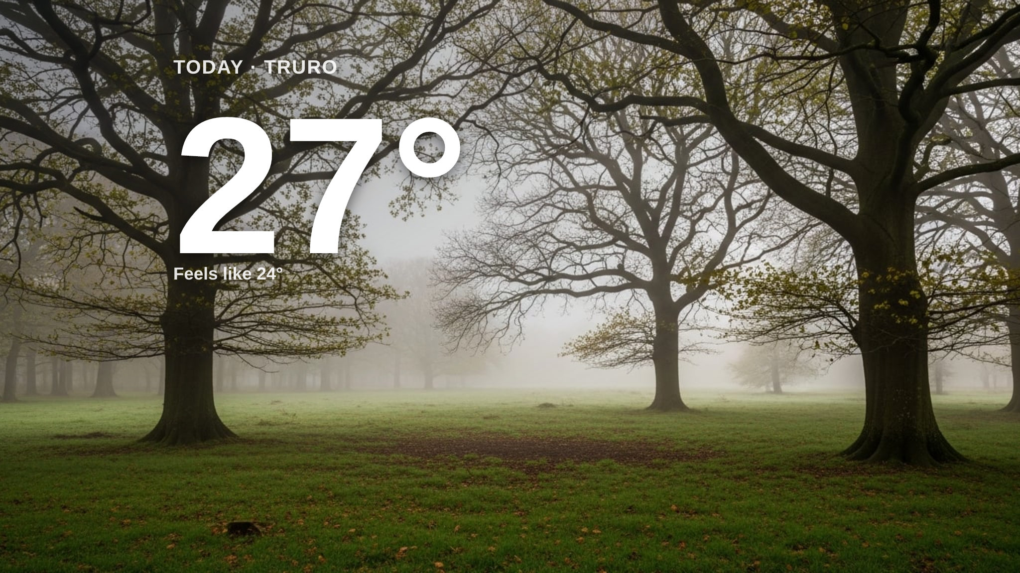 Misty morning for Truro - here's your Wednesday forecast